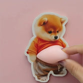 3D Shiba Inu Stickers – Cute Orange Apparel Shiba Inu Stickers, 3D Cute Chubby Shiba Inu (Design), Silicone Self-Adhesive