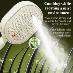 Curl Refresh Detangling Brush Head SPA Spray Comb For Women Girls Massage Hair Brush Anti-static Self-cleaning Spray Airbag Comb