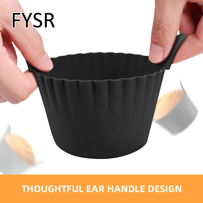 Dishwasher Safe Air Fryer Silicone Egg Cups Silicone Egg Cooker Mold Reusable Egg & Cake Baking Cups Safe Ramekins Muffin Liners