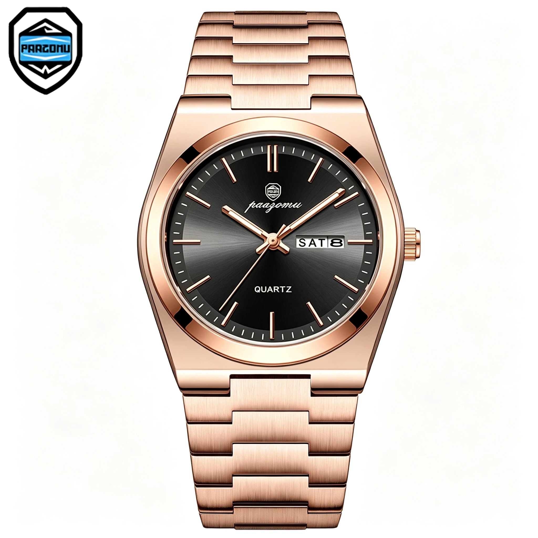 PAAZOMU Brand Luxury Men's Watch High Quality Students Watches Men Boys Fashion Stainless Steel Date Quartz Watch Reloj Hombre