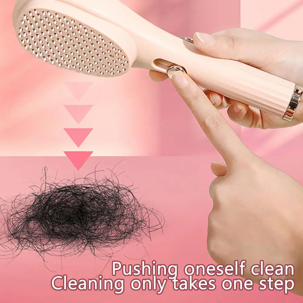 Curl Refresh Detangling Brush Head SPA Spray Comb For Women Girls Massage Hair Brush Anti-static Self-cleaning Spray Airbag Comb