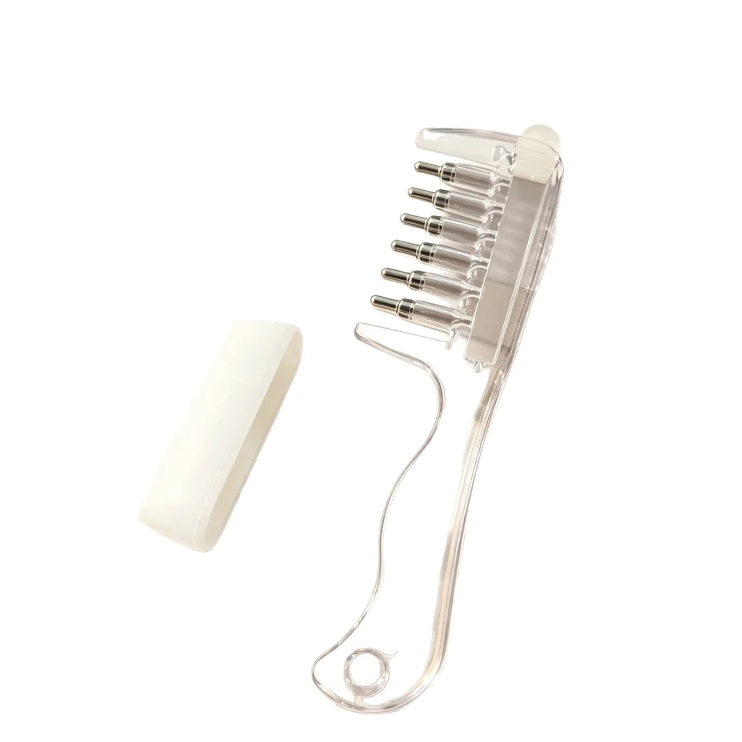 Hair Oil Applicator Scalp Massage Liquid Comb Built-In Liquid Reservoir Rolling Metal Teeth for Hair Growth Home Hair Care Tool