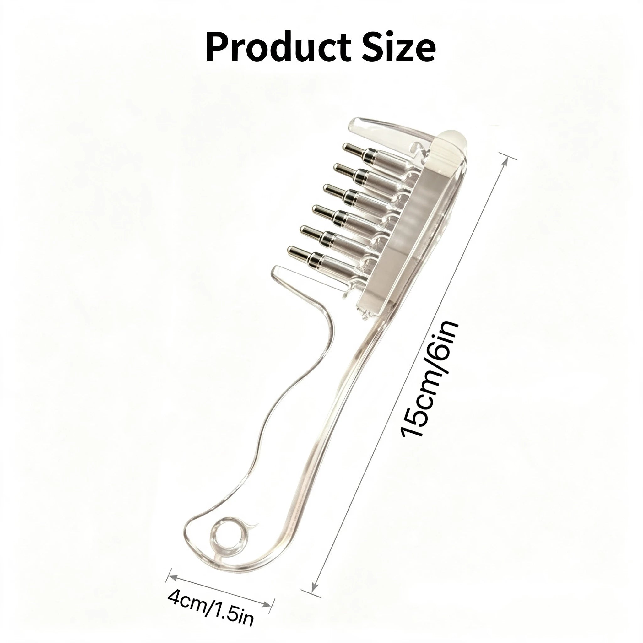 Hair Oil Applicator Scalp Massage Liquid Comb Built-In Liquid Reservoir Rolling Metal Teeth for Hair Growth Home Hair Care Tool