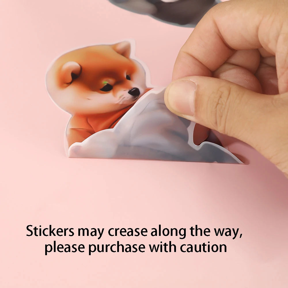 3D Shiba Inu Stickers – Cute Orange Apparel Shiba Inu Stickers, 3D Cute Chubby Shiba Inu (Design), Silicone Self-Adhesive