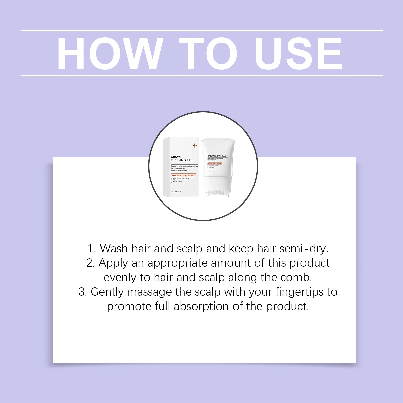 Scalp Care Serum with Built-in Massager Brush Nourishing Treatment Promotes Hair Growth & Reduces Hair Loss Repair Damaged Hair