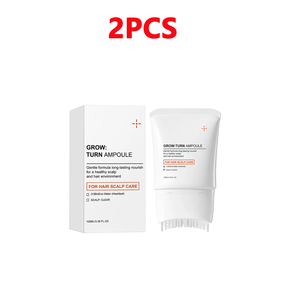 Scalp Care Serum with Built-in Massager Brush Nourishing Treatment Promotes Hair Growth & Reduces Hair Loss Repair Damaged Hair