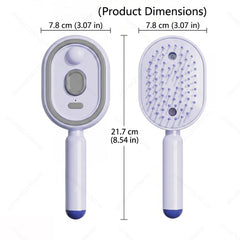 Electric Spray Hair Brush 2-In-1 Misting Hair Brush with Water Spray Reduce Frizz Anti-Static Retractable Steam Massage Comb