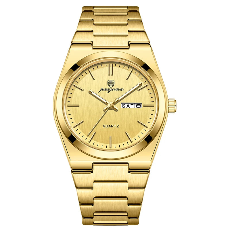PAAZOMU Brand Luxury Men's Watch High Quality Students Watches Men Boys Fashion Stainless Steel Date Quartz Watch Reloj Hombre