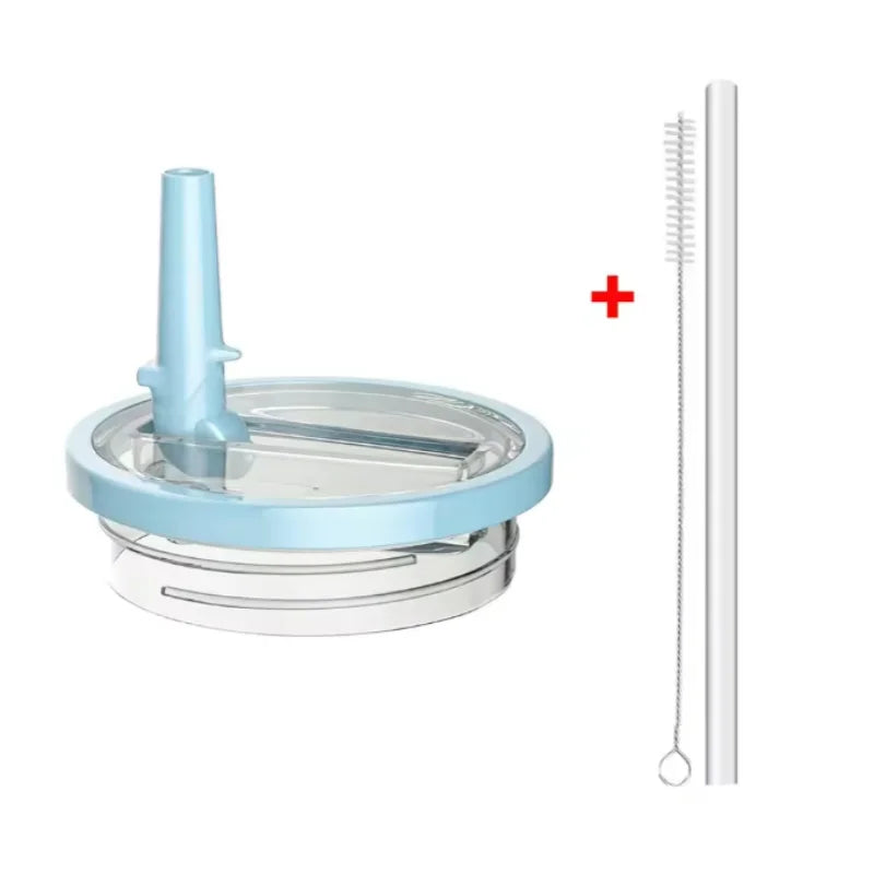 40oz Flip Straw Leak Proof Lid for 2.0 Tumbler Lid Replacement for Stanley Cup Accessories Straw Cover Cleaning Brush with Straw