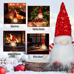 LED Christmas Gnome Plush Santa Claus Doll Decoration Faceless Gonk Dwarf Ornament Merry Christmas Toy Xmas New Year Home Decor