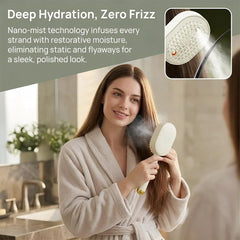 Electric steam comb with spray massage function, 2026. Reduces frizz and prevents static electricity