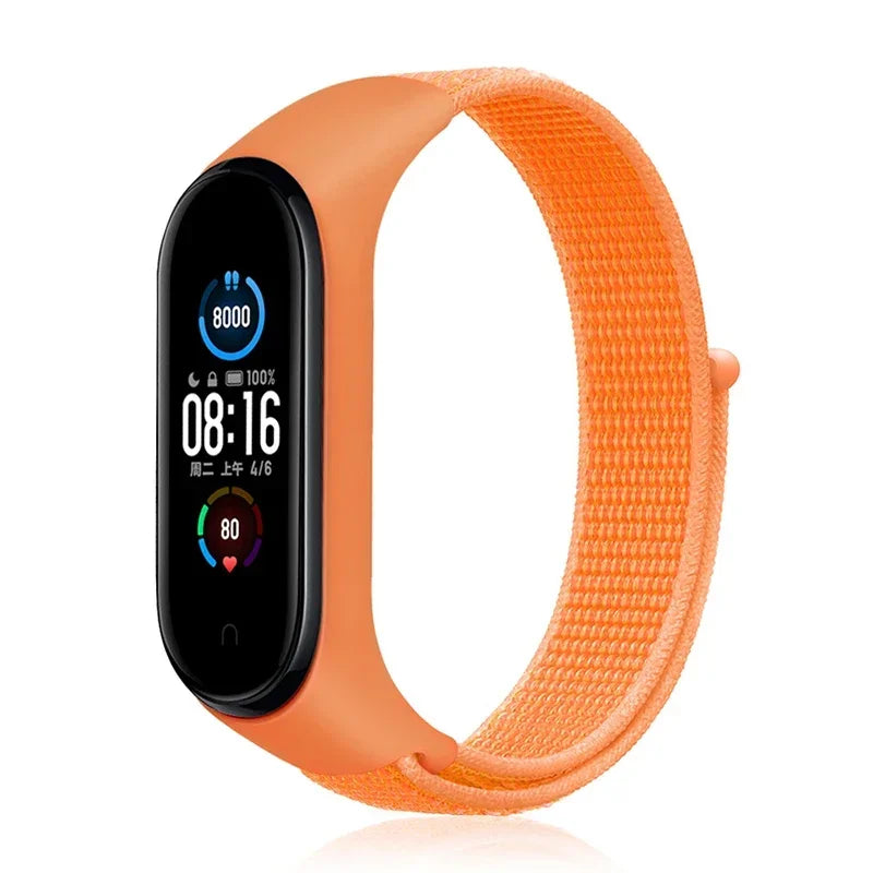 Bracelet For Mi Band 6 7 Strap Nylon Sport loop watch Belt Pulseira Correa Mi band 4 Wristband for xiaomi Mi band 5 4 3 Bracelet