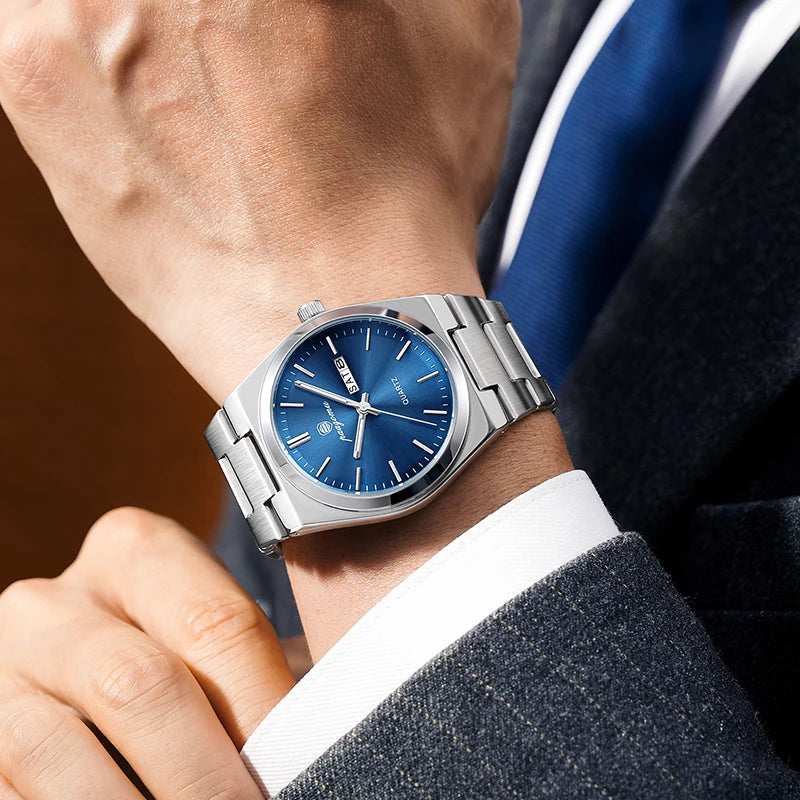 PAAZOMU Brand Luxury Men's Watch High Quality Students Watches Men Boys Fashion Stainless Steel Date Quartz Watch Reloj Hombre