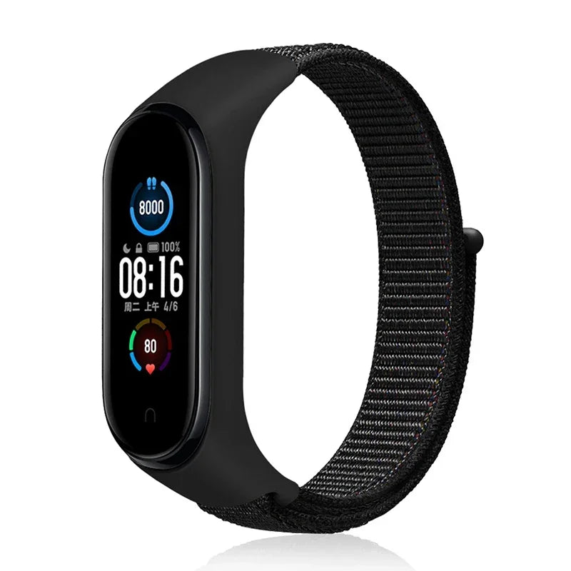 Bracelet For Mi Band 6 7 Strap Nylon Sport loop watch Belt Pulseira Correa Mi band 4 Wristband for xiaomi Mi band 5 4 3 Bracelet