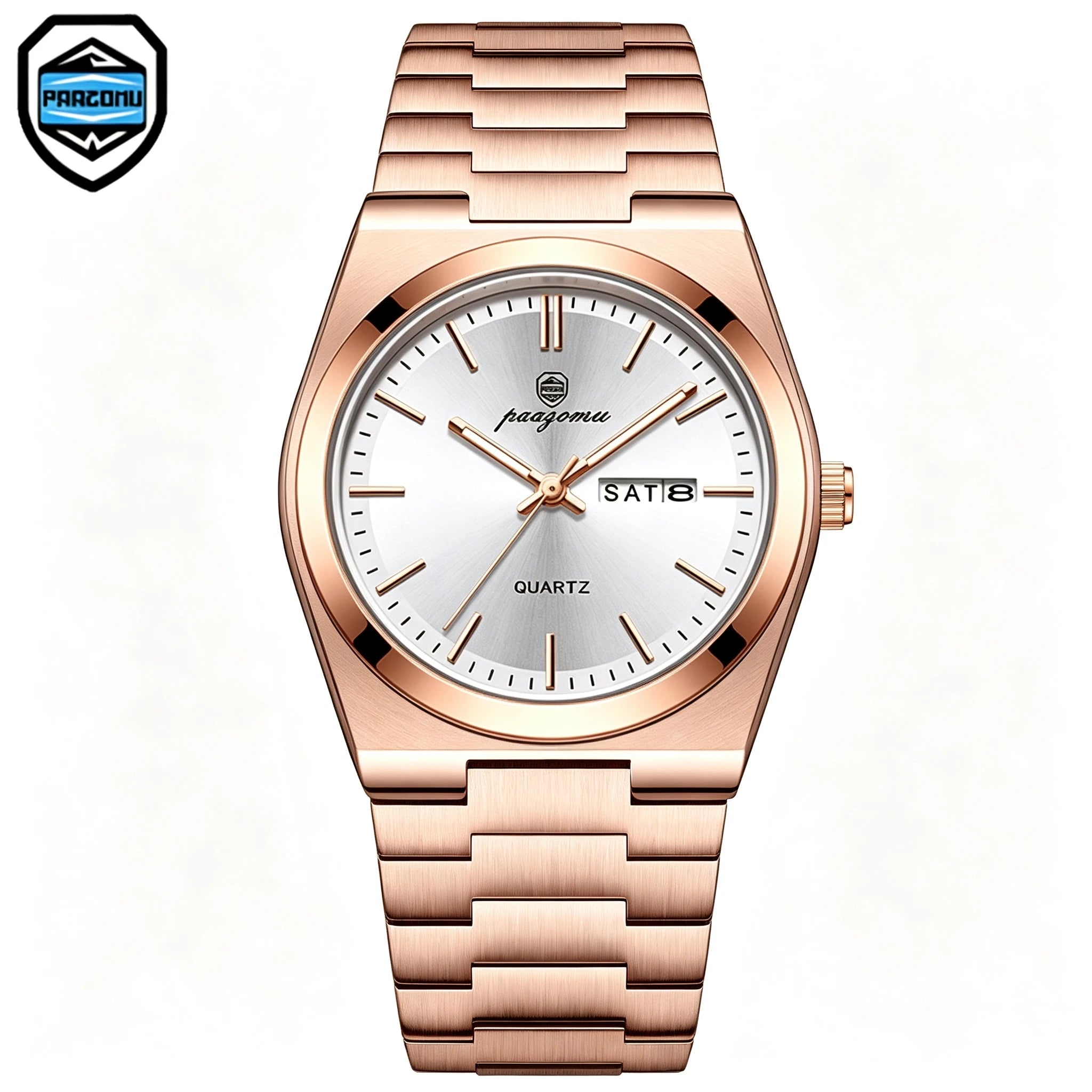 PAAZOMU Brand Luxury Men's Watch High Quality Students Watches Men Boys Fashion Stainless Steel Date Quartz Watch Reloj Hombre