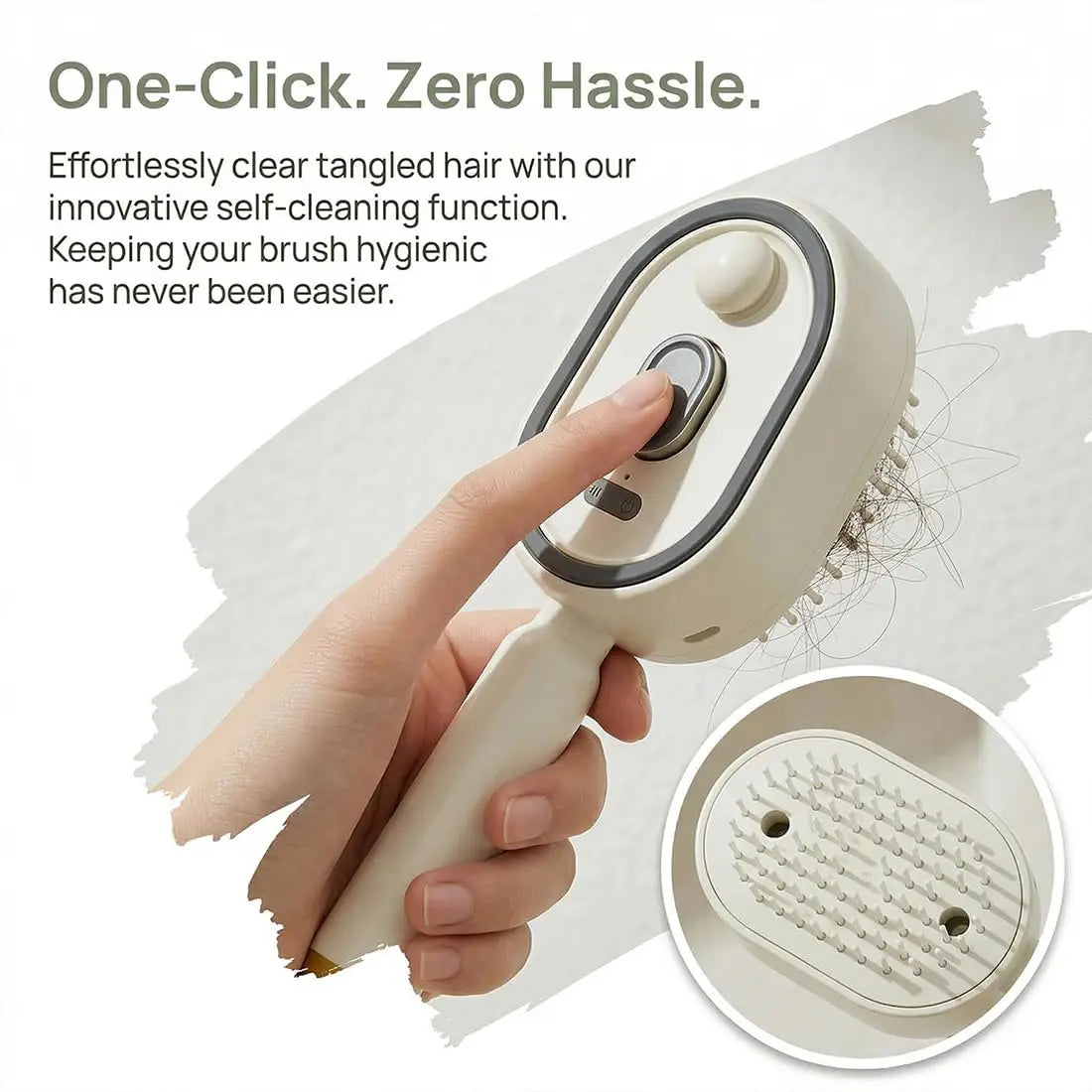 Electric steam comb with spray massage function, 2026. Reduces frizz and prevents static electricity