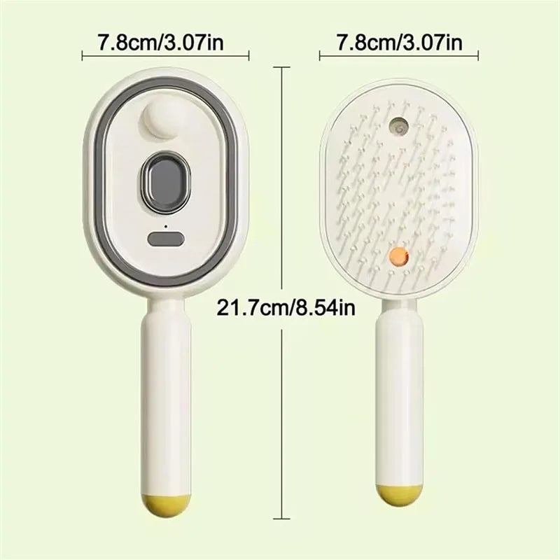Electric Spray Air Cushions Massage Comb 3 in 1 Self Cleaning Steam Essential Oil Brush Rechargeable Spray Scalp Massager Combs