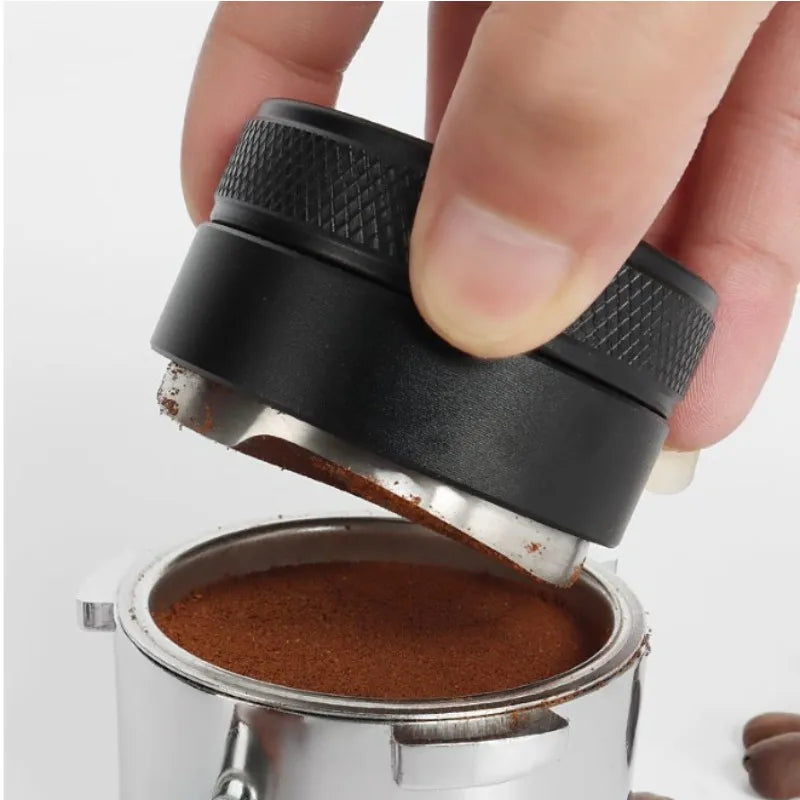 Coffee Distributor Espresso Distribution Tool/Leveler 3 Angled Slopes Adjustable Palm Tamper Fits 51/53/58mm Portafilter