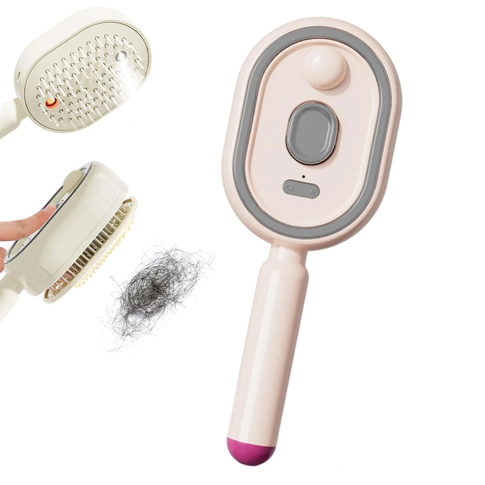 Electric steam comb with spray massage function, 2026. Reduces frizz and prevents static electricity