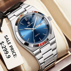 PAAZOMU Brand Luxury Men's Watch High Quality Students Watches Men Boys Fashion Stainless Steel Date Quartz Watch Reloj Hombre