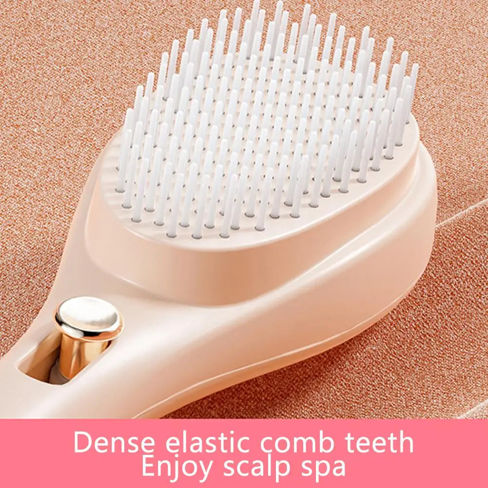 Curl Refresh Detangling Brush Head SPA Spray Comb For Women Girls Massage Hair Brush Anti-static Self-cleaning Spray Airbag Comb