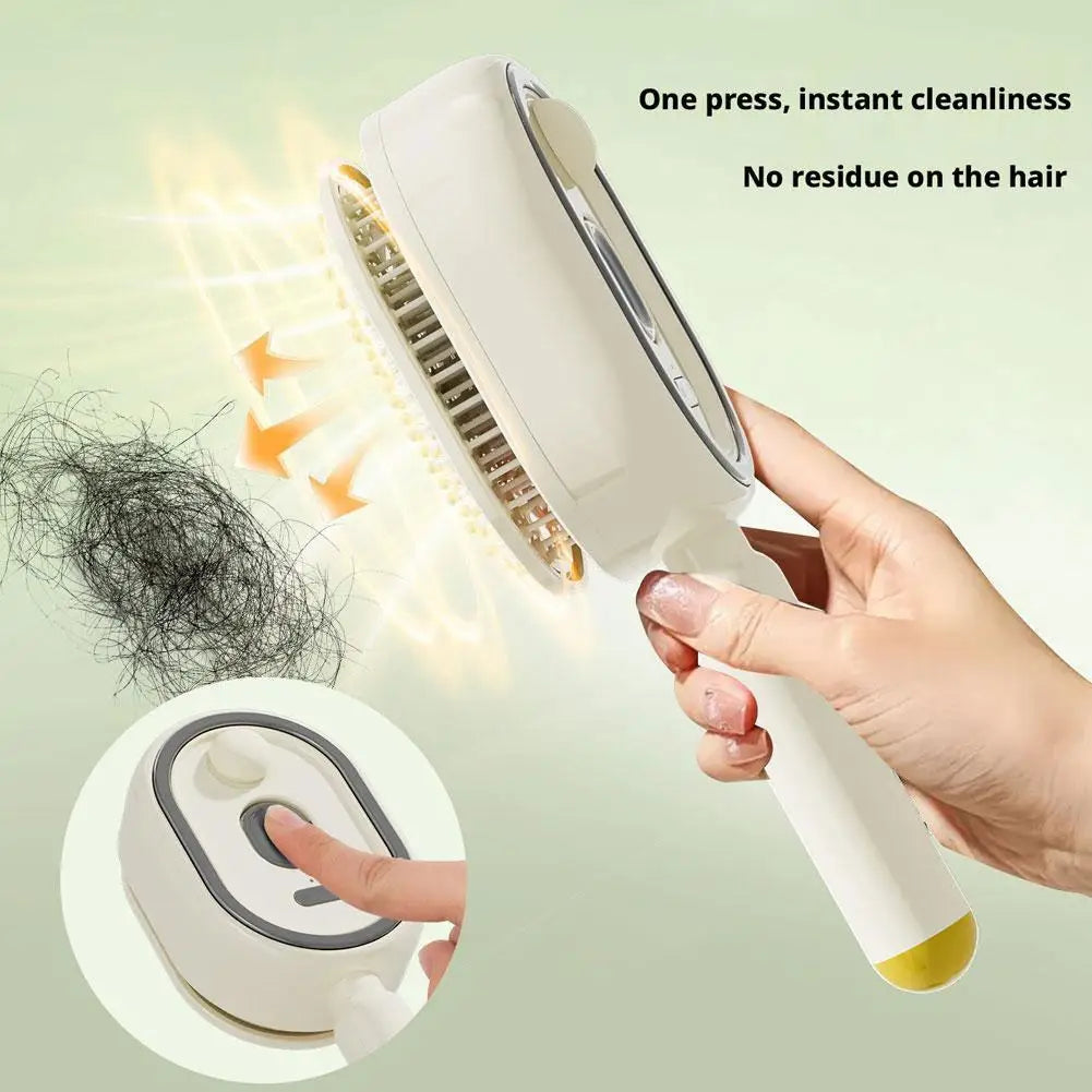 Curl Refresh Detangling Brush Head SPA Spray Comb For Women Girls Massage Hair Brush Anti-static Self-cleaning Spray Airbag Comb