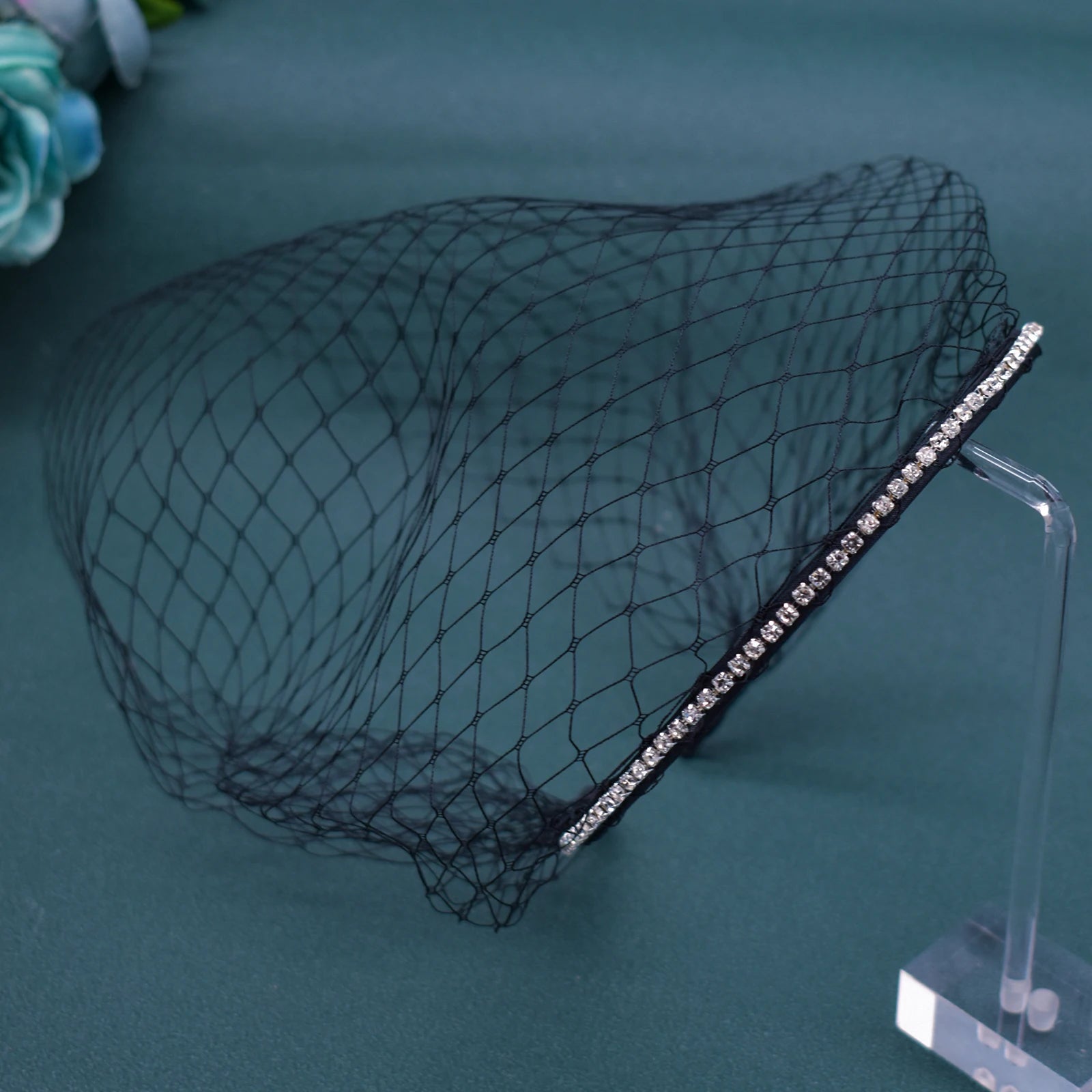 JM20 Pears Beads Bridal Birdcage Veil Accesorios para Boda Velo Novia Charming Wedding Birdcage Veil Party Headband Veil